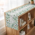 thumbnail image 6 of Table Runners 90 Inches Long Dress Scarves, Eucalyptus Leaves Farmhouse Coffee/Dining/Kitchen Table Runner for Living Room, Spring Daily Flowers Plants Gray Plaid 13x90 Inch, 6 of 9
