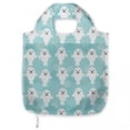 thumbnail image 1 of Sea Animals Shopping Tote Bag, Seals with Faces Smiling Cheerful Theme, Sturdy Fabric Foldable Lightweight Market Bag for Daily Use, Turquoise Pale Blue, by Ambesonne, 1 of 4