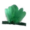 thumbnail image 3 of Diadema de plumas decorativa para fiesta, baile, escenario, espectáculo, cosplay Verde, 3 of 9