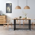 thumbnail image 3 of Gymax Modern Dining Table for 4 People w/ Metal Frame Bamboo Top Natural, 3 of 10