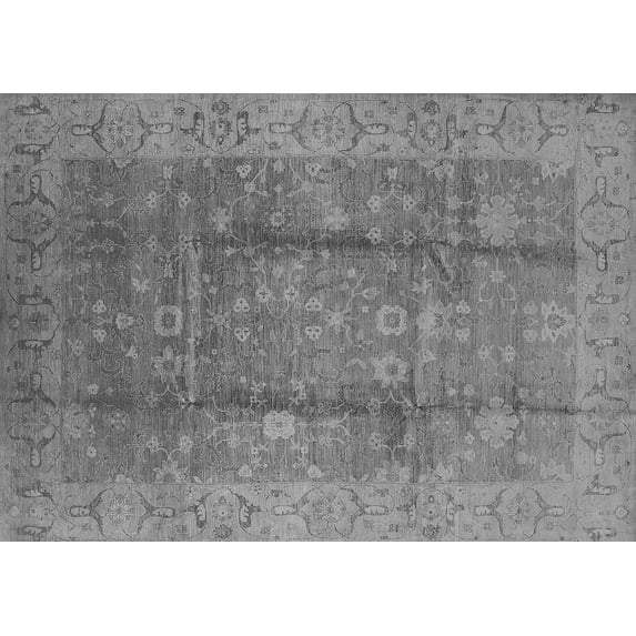 Ahgly Company Indoor Rectangle Oriental Gray Industrial Area Rugs, 2' x 4'