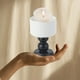 thumbnail image 5 of Portavelas alto para aromaterapia | Bol de postre de cerámica | Decoración de mesa para cenas a la luz de las velas | Centro de mesa para el comedor del hogar, 5 of 6