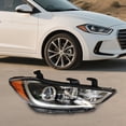 thumbnail image 2 of Halogen Headlight Assembly, Right Headlight For 2017-2018 Hyundai Elantra Sedan, Right Passenger Side Headlamp(Bulb Not Included), 2 of 11