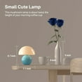 thumbnail image 6 of Mushroom Lamp Vintage Bedside Table Lamp  Glass Mushroom Decor Nightstand Lamp with 3 Color Temps, Cute Retro Small Desk Lamp for Bedroom Office, Mid Century Modern Aesthetic Home Deco Gift, 6 of 7