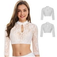 thumbnail image 7 of Oktoberfest Dirndl Blouse Women 2025 3/4 Sleeve White Lace Hollow Out Dirndl Shirt Oktoberfest Top Traditional Outfit, 7 of 7
