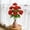 Red, variant on Artificial Carnation Bouquet - 12 Stems Faux Silk Flowers for Wedding Decor, Floral Arrangements & Home Display, Orange, 16.5 Inch