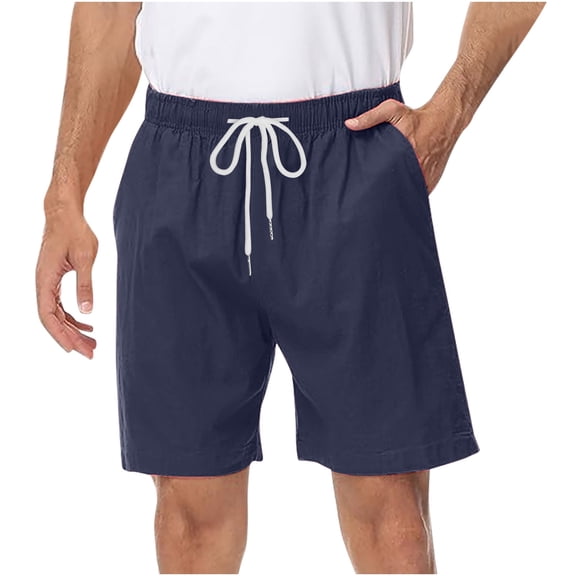 WREESH Men's Sweat Shorts Summer Casual and Comfortable Drawstring Pocket Elastic Waist Shorts Gym Workout Shorts Blue