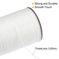 thumbnail image 4 of Unique Bargains Thin Waxed Thread 93 Yards 0.65mm Polyester String Cord for Machine Sewing Hand Quilting Weaving, White, 4 of 5