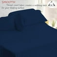 thumbnail image 4 of 4 Piece Top Split King Sheets for Adjustable Bed for Sleep Number Bed 34" Flex Top Fits 21" Deep Mattress 100% Egyptian Cotton 800 Thread Count Split Top King - Navy Blue Stripe, 4 of 7