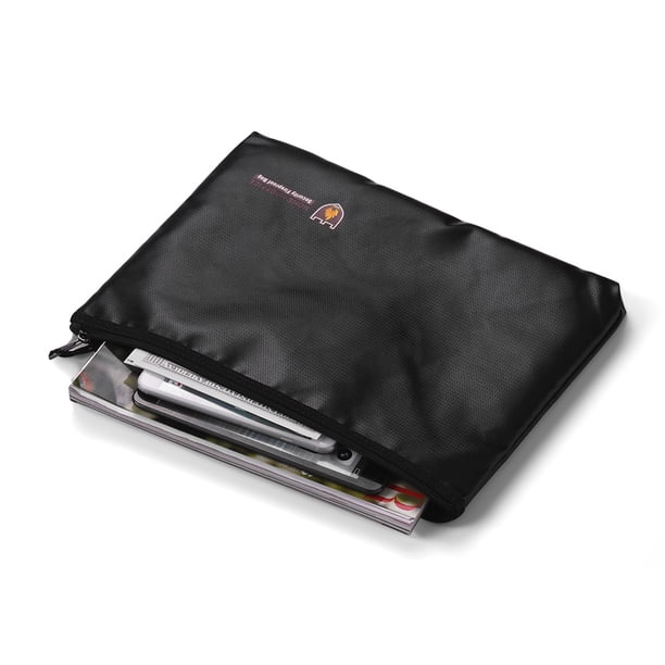 Bolsa de documentos ignífuga Bolsa de dinero de fibra de vidrio recubierta de silicona Bolsa de documentos