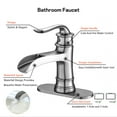thumbnail image 6 of Bathroom Faucet 7.3" Height with Pop Up Drain Single Handle Waterfall Spout Stainless Steel Brushed, 6 of 6