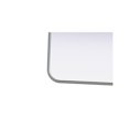 thumbnail image 3 of Elegant Decor Contour Metal Square Mirror 48x48 in Silver, 3 of 7