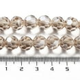 thumbnail image 4 of Electroplate Transparent Glass Beads Strands Faceted(32 Facets) Round Pearl Luster Plated Tan 10mm Hole: 1.2mm about 65~69pcs/strand 23.03~24.49 inch(58.5~62.2cm), 4 of 4