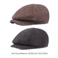 thumbnail image 4 of Linyer Male Winter Warm Flat Portable Berets Hats Size Adjustable Fashion Style Breathable Cap for Wedding Party Casual Daily Work Black, 4 of 6