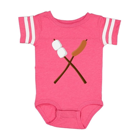 

Inktastic Hot Dog On A Stick Camping Gift Baby Boy or Baby Girl Bodysuit