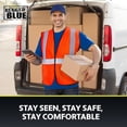 thumbnail image 7 of Polyester Mesh Orange Safety Vest for Men - 4XL, 5XL | ANSI Certified Class 2 Reflective Vest with 2" Reflective Tape | High-Visibility Construction Vest | Lightweight Vests for All-Day Comfort, 7 of 7