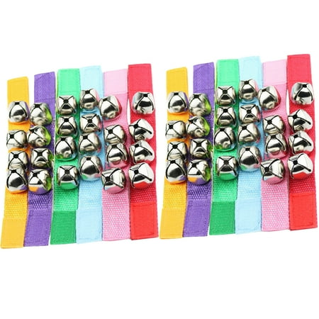 

12PCS Kids Percussion Instruments Wrist Bells Rattles Dance Props (Random Color)