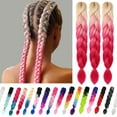 thumbnail image 3 of Namzi Hair Extensions Braiding Hair, 60cm Synthetic Braiding Hair, Soft Durable Synthetic Hair Extensions, Ideal for DIY Twist Hairstyles,6 Pcs,D1, 3 of 4