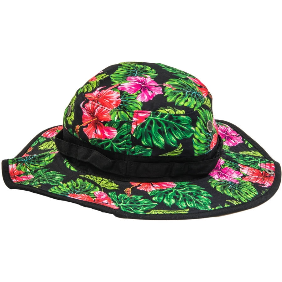 AFTCO Cast Printed Boonie Hat - Adjustable Sun Protection Hat With Locking Cord For Fishing & Outdoor