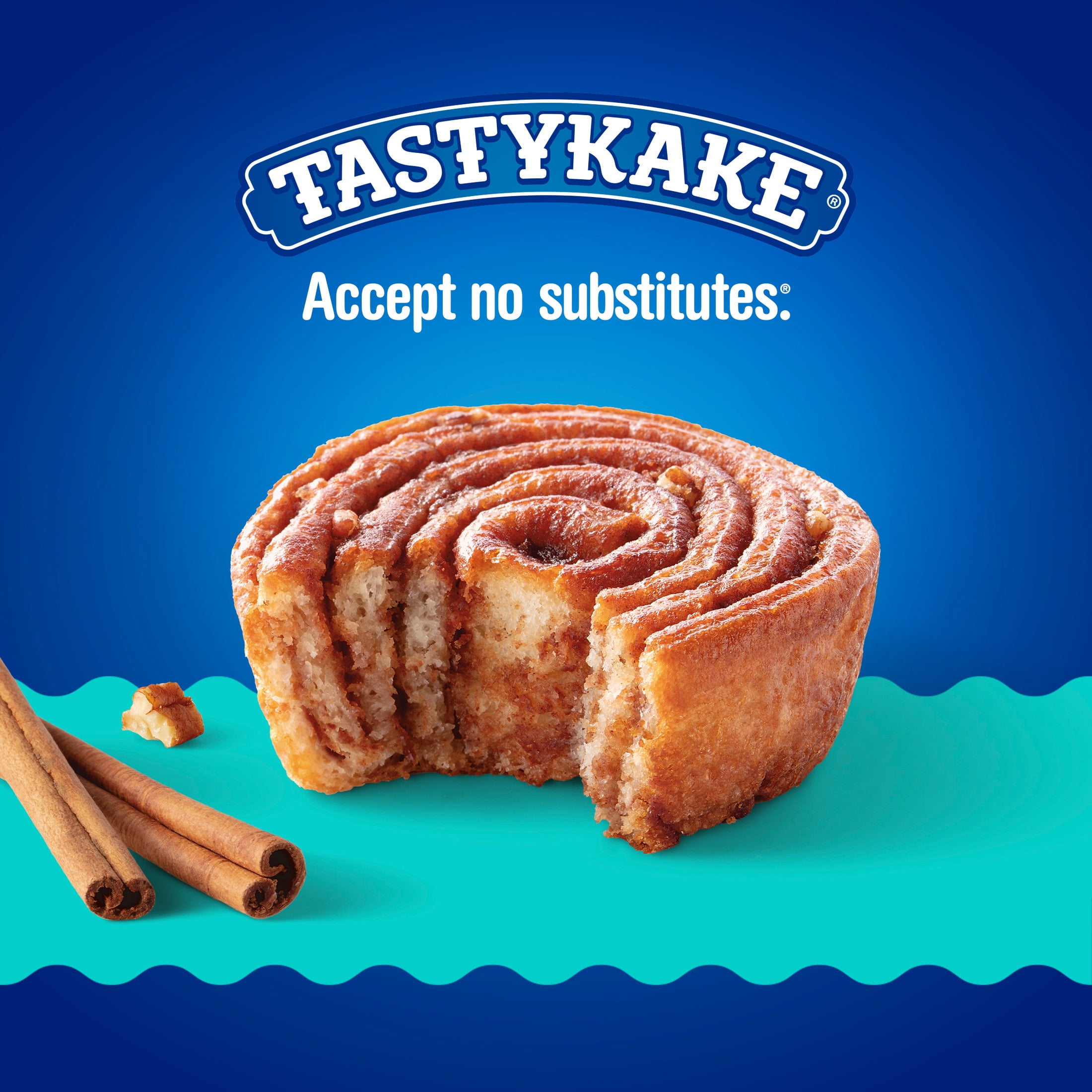 (2 pack) Tastykake Pecan Swirls, 6 Cinnamon and Pecan Baked Pastry Rolls, Cinnamon Rolls