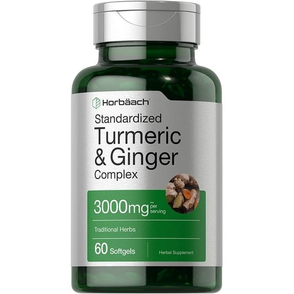Turmeric and Ginger Complex | 3000 mg | 60 Softgel | by Horbaach
