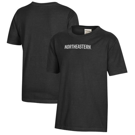 Youth  Black Northeastern Huskies Logo Comfort Wash T-Shirt