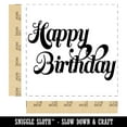 thumbnail image 2 of Happy Birthday Elegant Text Self-Inking Rubber Stamp Ink Stamper - Blue Ink - Large 1-1/2 Inch, 2 of 7