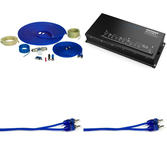 AudioControl ACX-650.5 All Weather 50 watts RMS x 4 at 4 ohms   350 watts RMS x 1 at 2 ohms 5 Channel Amplifier 4 Gauge OFC Pure Copper Wiring Kit