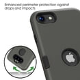 thumbnail image 2 of Apple iPhone SE 2nd Generation Phone Case Stylish Dual Layer Hard TPU Rubber Silicone Full Body Protective Hybrid Armor Heavy Duty Grip Bumper Sturdy Shockproof Cover GRAY for iPhone SE 2nd Gen /2020, 2 of 5