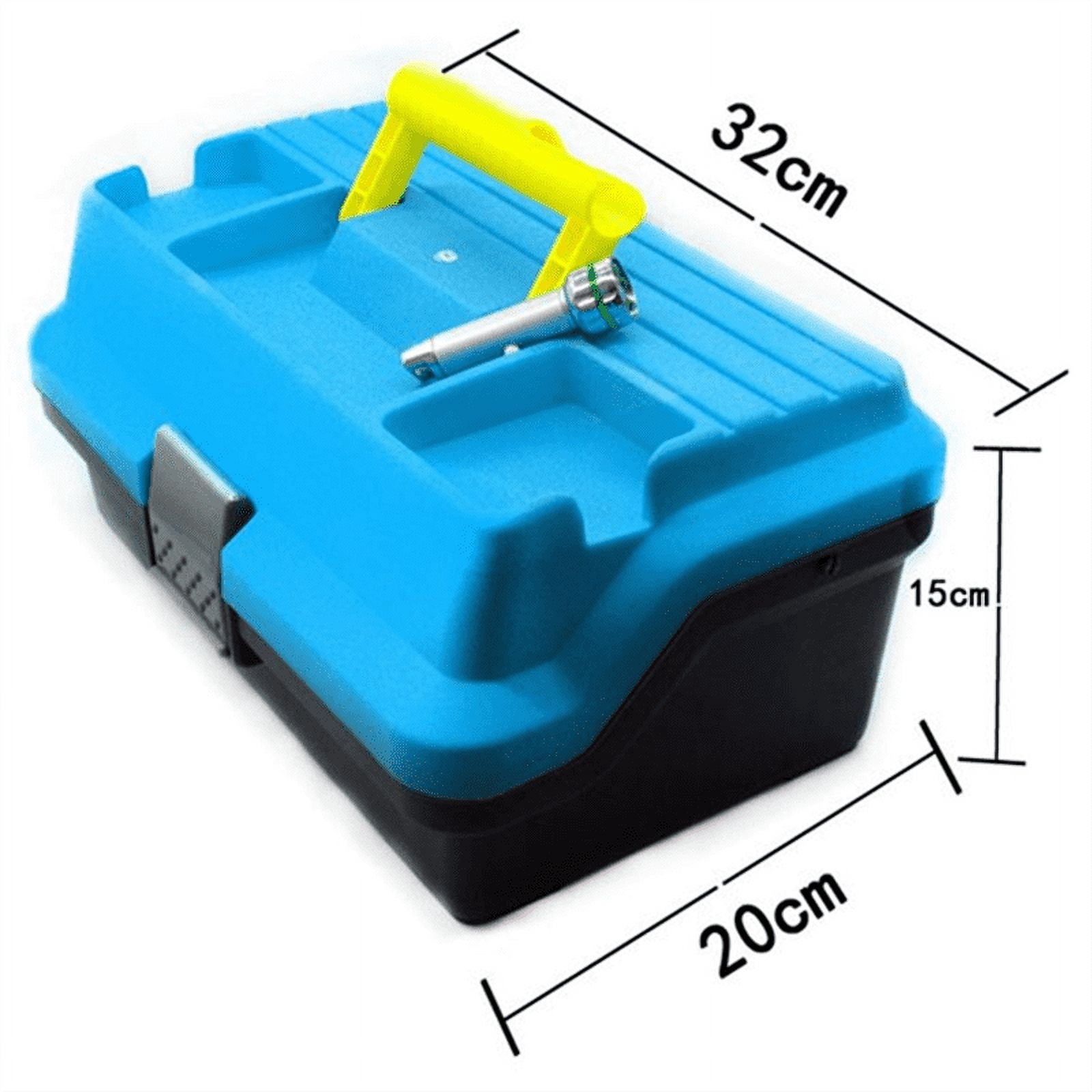 Waterproof 3-Tier Fishing Tackle Box Storage Box Portable Fishing Tackle Strong Storage Box