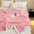 thumbnail image 2 of Djunllk Throw Blanket - pink Microfiber Ultimate Cozy Soft Blanket, Breathable Fluffy Blanket All Season Use, 59.0" x 78.7", 2 of 7