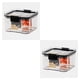 thumbnail image 2 of Cateissary Contenedor de almacenamiento de cereales de 460ML/700ML/1300ML/1800ML, caja hermética para alimentos frescos, tarro cuadrado 460ml 2piezas, 2 of 6