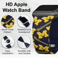 thumbnail image 3 of Wolverines HD Scattered Logo Unisex Watch Band for Apple Watch, 38/40/41mm(42mm Series 10) Long by Affinity Bands, 3 of 6