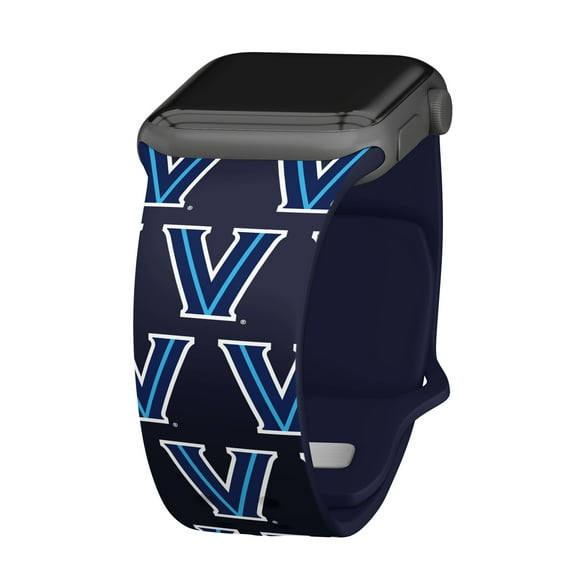 Villanova HD Repeating Logo Unisex Watch Band for Apple Watch, 42/44/45/49mm(46mm Series 10) Long by Affinity Bands