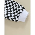 thumbnail image 5 of Toddler Baby Boy Sweatpants Checkerboard Patchwork Elastic Jogger Pants Casual Trousers, 5 of 7