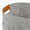 thumbnail image 4 of Mainstays Medium Woven Felt Basket, Light Grey, Set of 2, 4 of 5