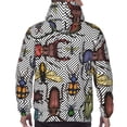 thumbnail image 7 of Picia Bright Insects Pattern Casual Men's Hoodie - Lightweight Hooded Sweatshirt with Kangaroo Pocket, Comfortable Pullover for Everyday, Travel-XX-Large, 7 of 7
