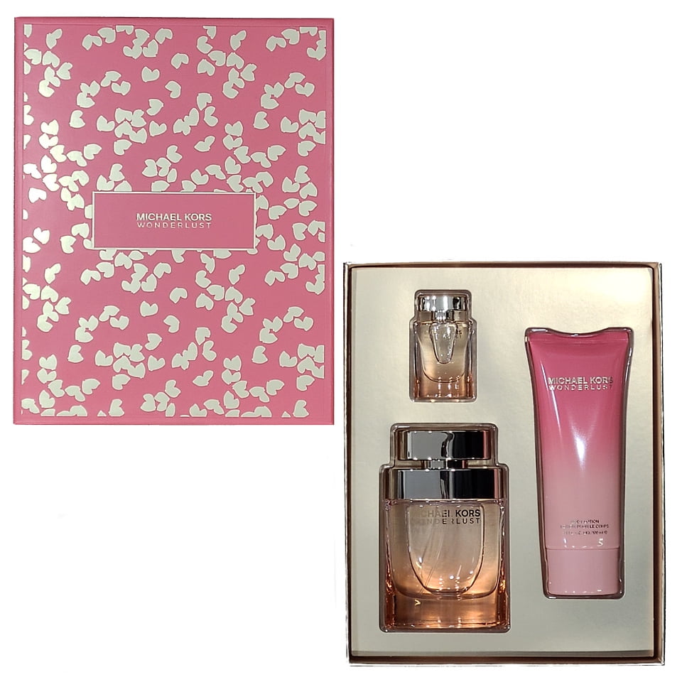 Michael Kors Wonderlust 4 Pc Gift Set, 3.4oz EDP Spray, Body