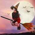 thumbnail image 6 of Halloween Witch Broom Plastic Witch Broom Props Witch Broom Party Decoration for Halloween Costume Decoration, 6 of 6