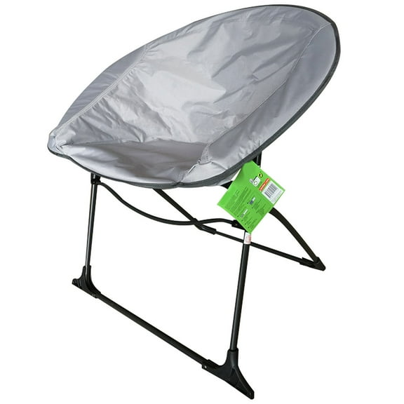 Impact Canopy Luna Lightweight Portable Folding Dorm Chair, Gray