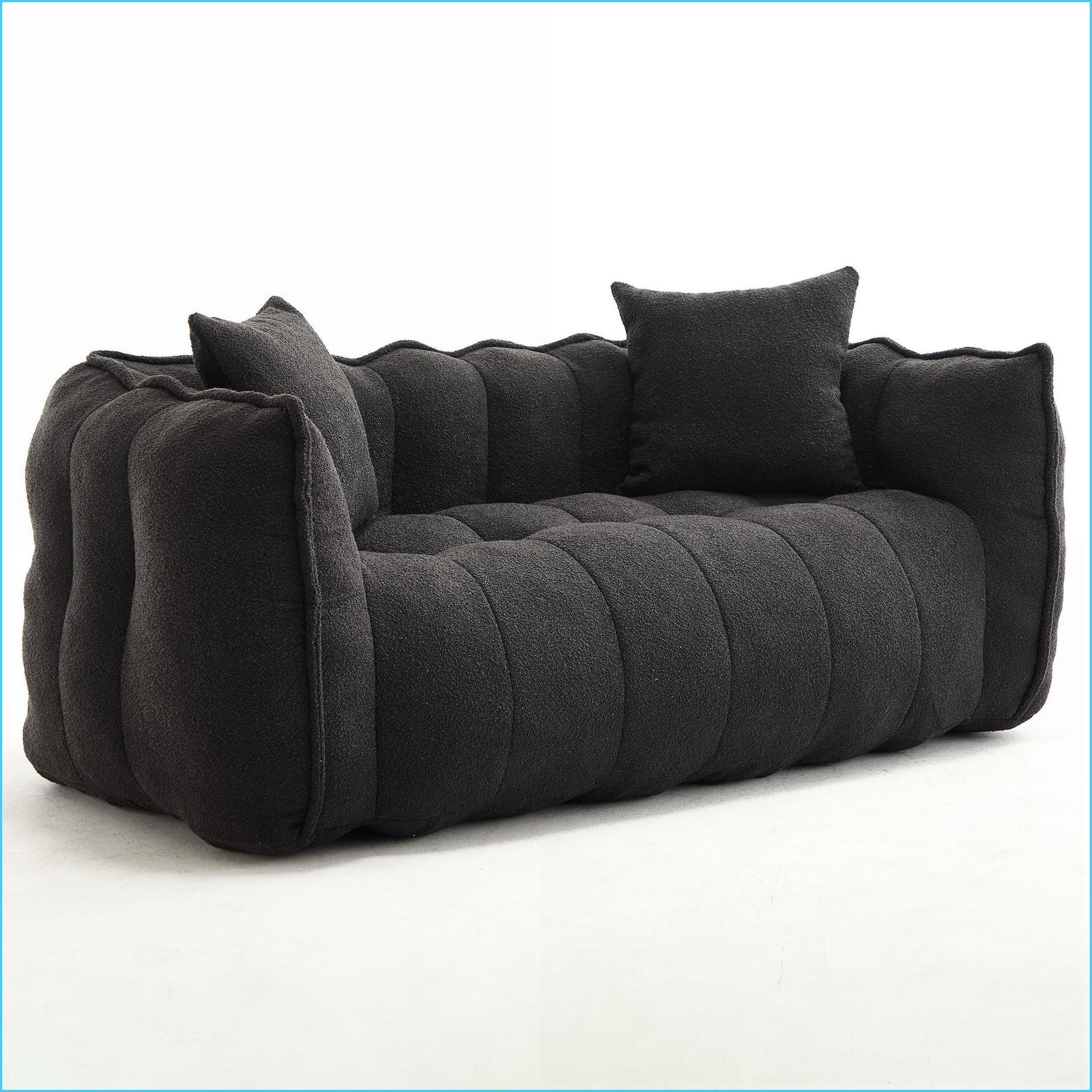 2-Person Chenille Bean Bag Chair – Lazy Sofa with High Resilience Foam for Adults | Chenille | Rectangle