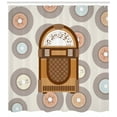 thumbnail image 3 of Ambesonne Vintage Shower Curtain, Long Players Pickup, 69"Wx70"L, Pale Coffee Brown, 3 of 3