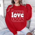 thumbnail image 5 of Luxalzxs Valentines Day Sweatshirts for Women Oversized Long Sleeve Crewneck Pullover Tops Trendy Heart Love Letter Graphic Sweatshirt, 5 of 9