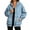 Dark Blue, variant on Women's Full Zip Denim Hoodie Oversized Long Sleeve Casual Jacket with Pockets Drawstring Hooded Pullover Relaxed Fit Coat for Daily Commute Weekend Streetwear
