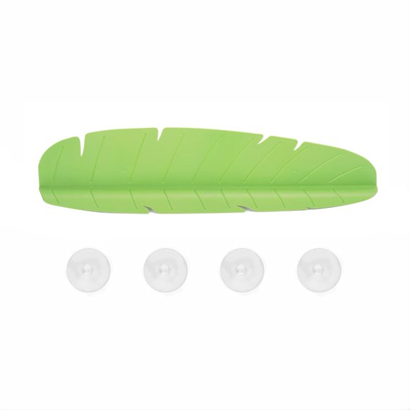 (Green)Sink Splash Guard Food Grade Exquisite Shape TPR Island Sink Water Splash Guard with Attached Sucker Kitchen Supplies
