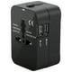 thumbnail image 3 of Cargador Integrado Mundial Adaptador Enchufe CA Pared Con Puertos Carga USB Duales Adecuado para EE. UU. UE Reino Unido Australia (negro), 3 of 7