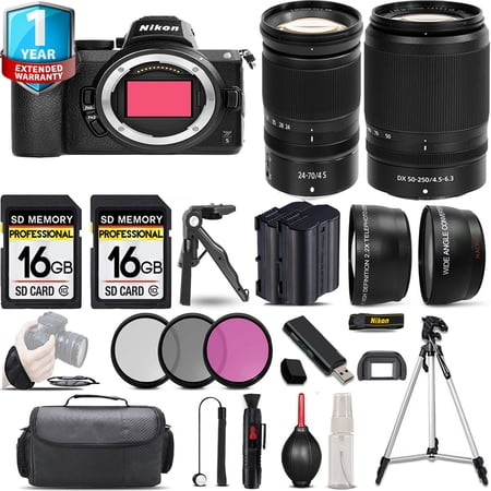Nikon Z5 Mirrorless Camera with 50-250mm f/4.5-6.3 VR Lens + 24-70mm f/4 S Lens + 3 PC Filter Set + 32GB- Kit