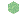 thumbnail image 1 of Green Patterns Interlaced Lines  Toothpick Flags Cupcake Picks Party Celebration, 1 of 3