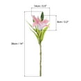 thumbnail image 2 of Uxcell Lily Fake Flowers, 6PCS Lily Artificial Flowers White Flowers Faux Flowers in Vase for Home Decor, White, Light Pink 3, 2 of 5