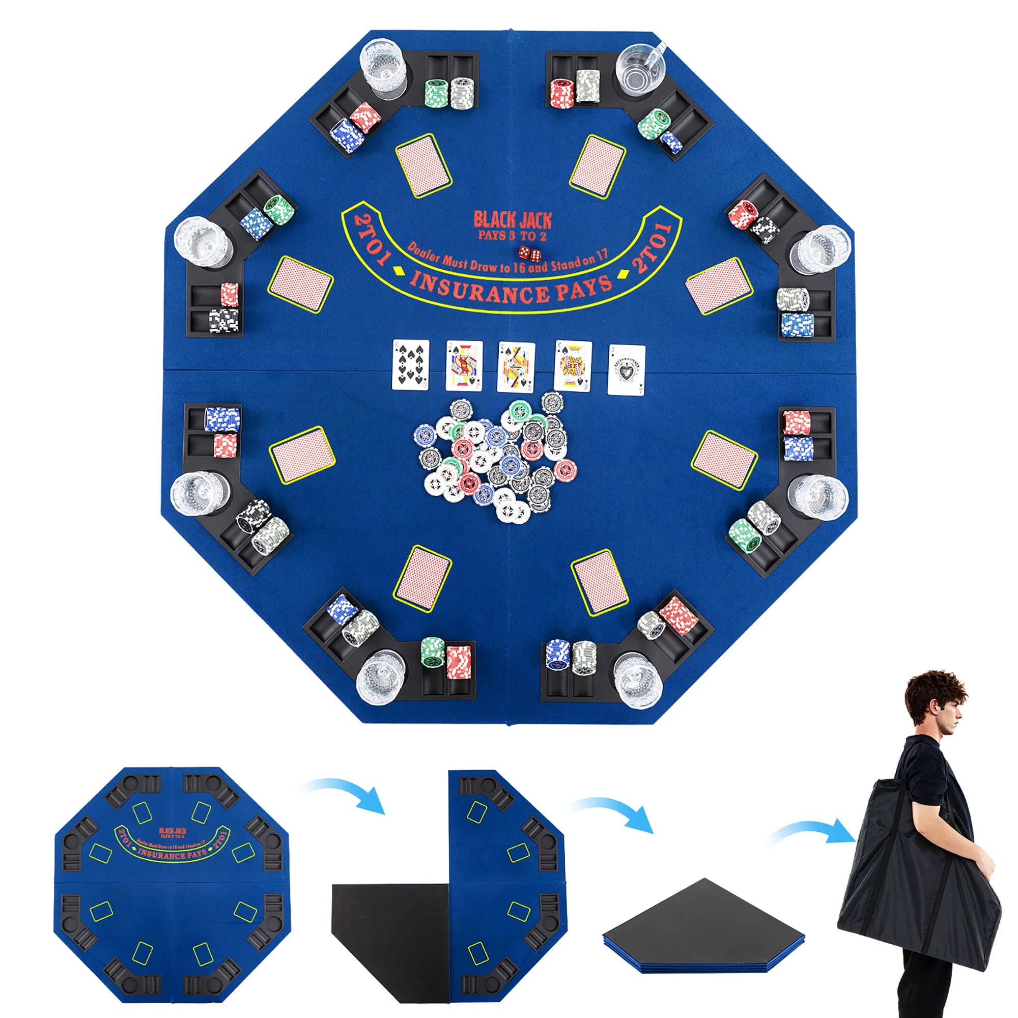 HEITOK 300-Piece Poker Set with Denominations, 11.5g